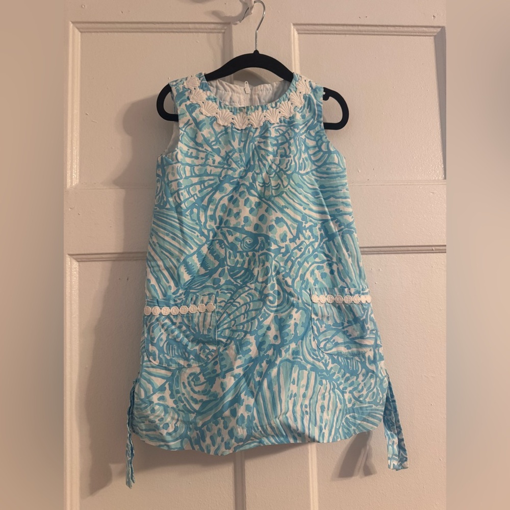 Lilly Pulitzer Blue and White Girls Classic Shift